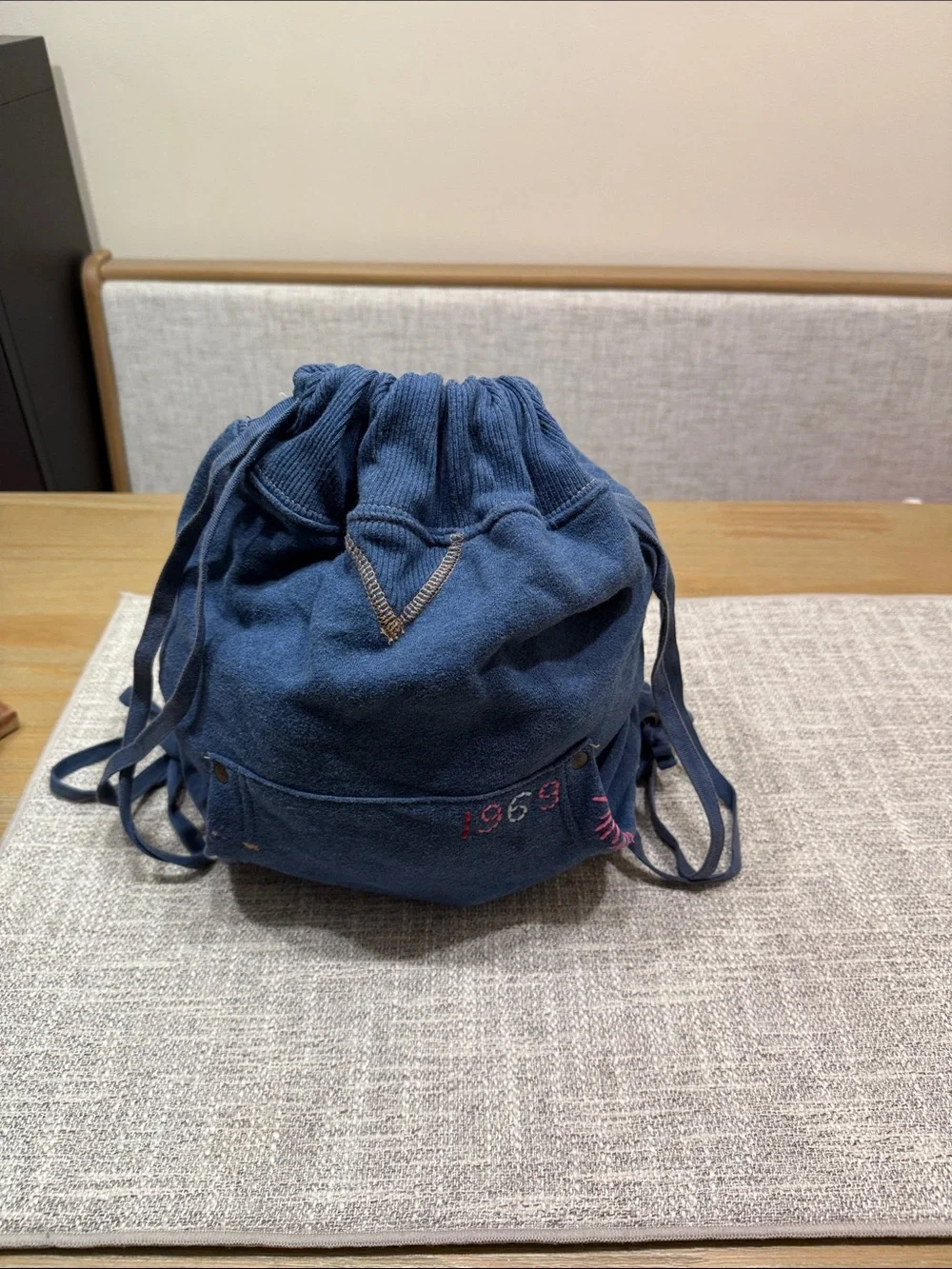 GAP Kids Blue bag with Cream Sherpa Lining